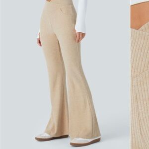 Nwt Halara ribbed knit crossover Flare Pants